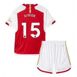 Arsenal Jakub Kiwior #15 Replika Babytøj Hjemmebanesæt Børn 2023-24 Kortærmet (+ Korte bukser)